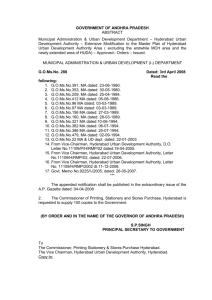 G.O. Ms. No. 288 - Hyderabad Metropolitan Development Authority