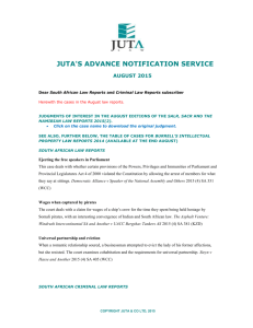 juta's advance notification service