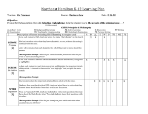 South Hamilton MS/HS Learning Plan