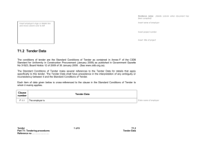 T1.2 Tender Data