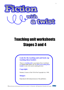 Unit worksheets booklet