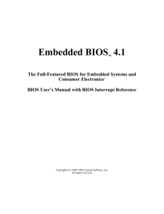 Embedded BIOS 4.0 Documentation