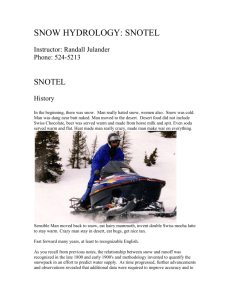 snow hydrology: snotel - Civil & Environmental Engineering at the