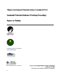 Indicators final Report - Ministry of Forests, Lands and Natural