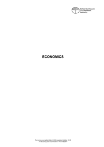 2A: ECONOMICS – MARKETS