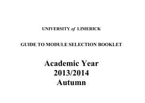 Autumn/1 - University of Limerick