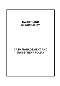 investment instruments - Swartland Municipality