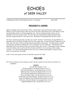 April 2007 - Deer Valley Estates