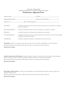 Performance Appraisal Form - University of Puget Sound