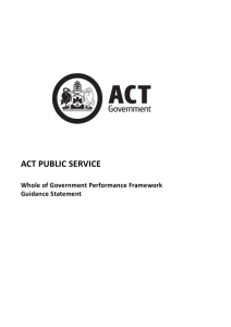 Whole of Government Performance Management Guidance Statement