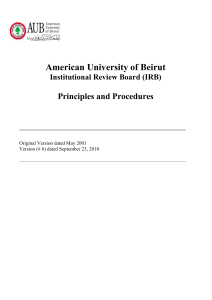 document - American University of Beirut