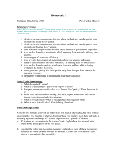Homework 1 - Economics - University of California, Davis