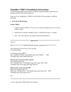 OmniBus VDRCS Installation Instructions