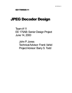 JPEG Decoder Design - UCR Libraries Websites