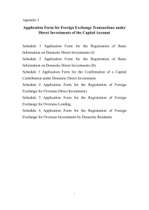 Application Form for Foreign Exchange Transactions under Direct