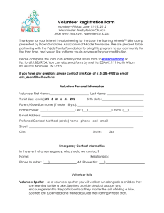 Volunteer Registration Form