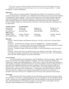 STAT 250 (GQ) INTRODUCTION TO BIOSTATISTICS