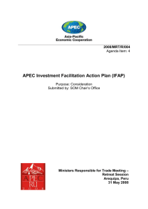 APEC Investment Facilitation Action Plan - Asia
