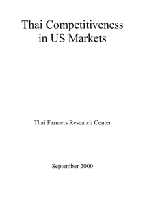 Thai Competitiveness in US Markets