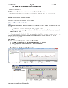 Performance Monitor on Windows 2008