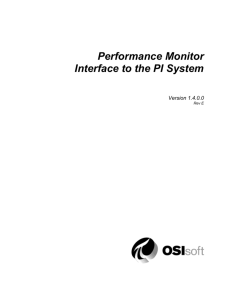 Performance Monitor Interface to the PI System