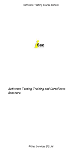 We are providing project oriented Software testing Training which