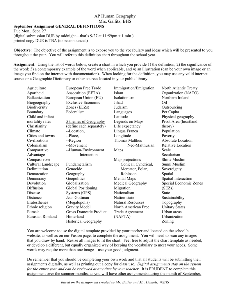 substitution principle definition ap human geography