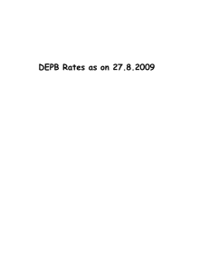 DEPB Rates as on 27 - Directorate General of Foreign Trade