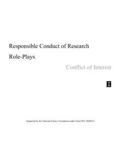Conflict of Interest Role Play
