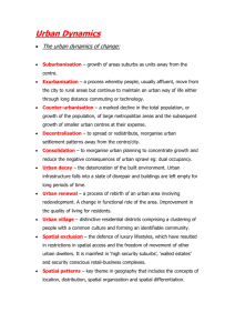 Urban Dynamics - Yr11Geography