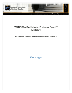(CMBC®). - Worldwide Association of Business Coaches