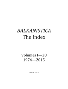 balkanistica 19 - Modern Languages