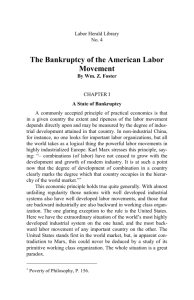 Bankruptcy of the American Labor Movement