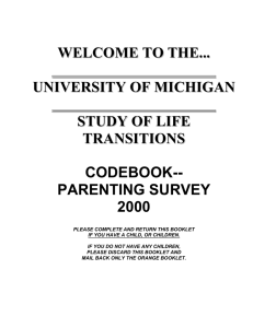 Parent Scales - University of Michigan