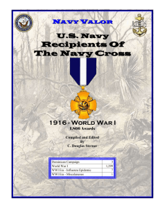 US Navy Recipients of the Navy Cross - WWI