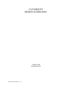 catamount design guidelines - Catamount Residential Owners