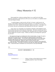 Olney Memories # 52