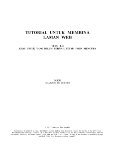 TUTORIAL UNTUK MEMBINA LAMAN WEB VERSI 1.3 KHAS