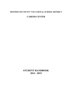 Student Handbook 14-15 - Monmouth County Vocational