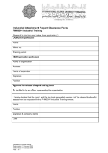 IA report clearance form