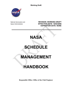 NASA Scheduling Management Handbook