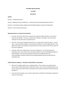 Rockridge Safeway Meeting - Rockridge Community Planning Council