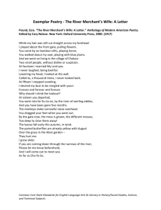 Exemplar Poetry - The River Merchant's Wife: A Letter Pound, Ezra