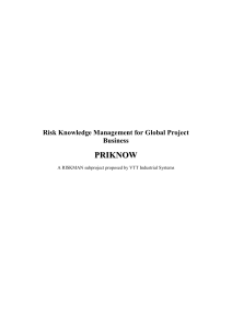 Risk Knowledge Management for Global Project Business