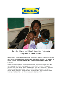 Save the Children and IKEA, A Committed Partnership