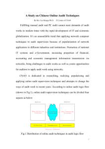 A Study on Chinese Online Audit Techniques(China)