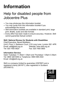 Employment service help for disabled people