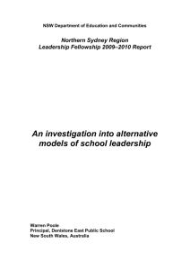 An investigation into alternative models of school leadership