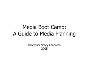 Media Planning Boot Camp Handout
