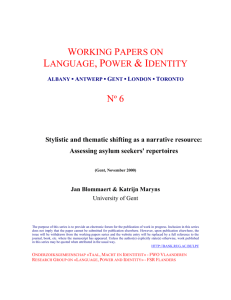 LPI Working Papers No. 6 - Ghent University Academic Bibliography